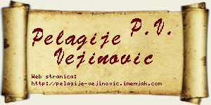 Pelagije Vejinović vizit kartica